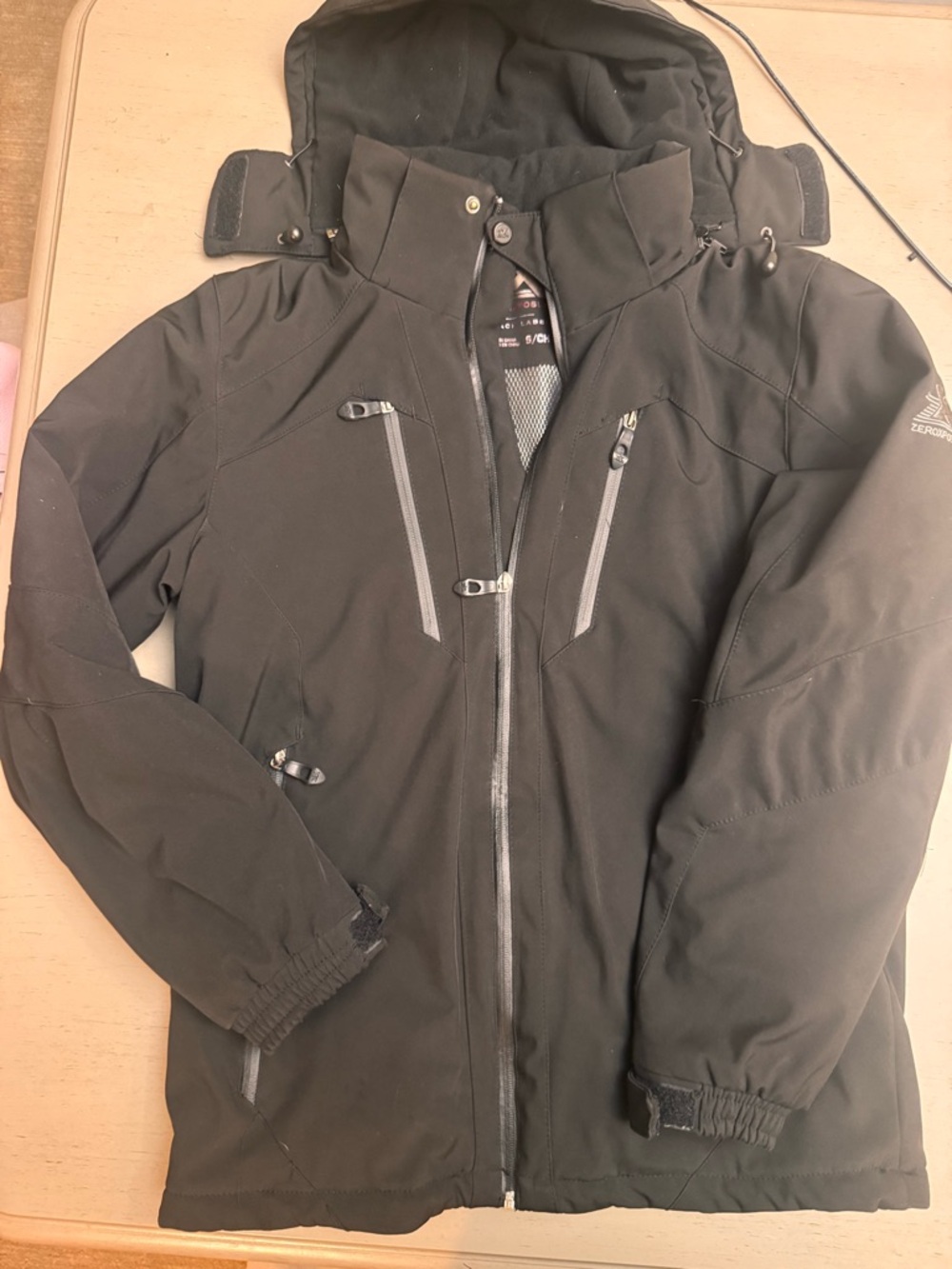 ZeroXposur Men's Black Label Winter Waterproof Hooded Jacket Size Small EUC